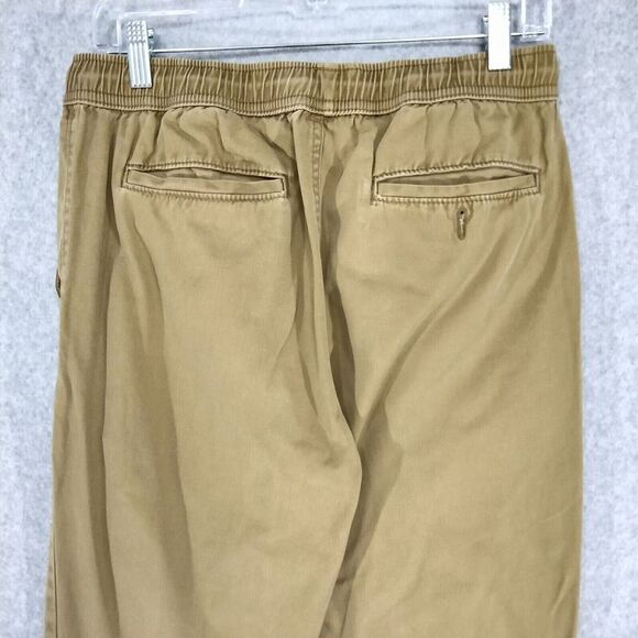 AERO Chino Jogger Pants Mens Size S Khaki Drawstring Pull On Casual Tie Solid - Picture 8 of 12